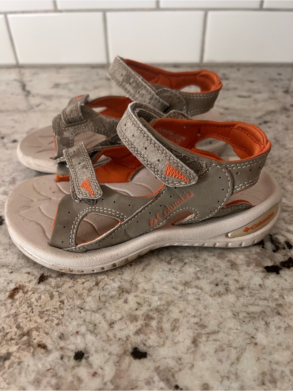 Columbia Kids Taupe and Orange Outdoor Sandals